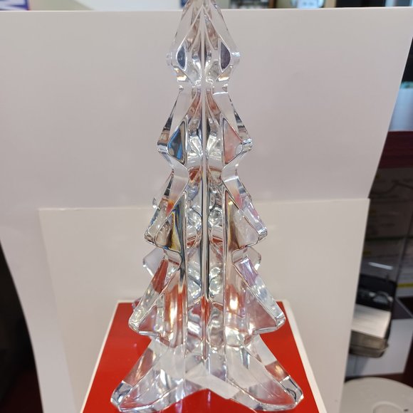 FINAL Mark down  Pair (2)  Vintage Crystal Christmas Tree  by Mikasa 1990's - Picture 1 of 4